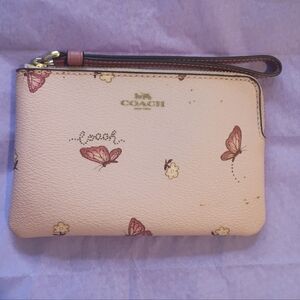 Coach Limited Edition Butterfly Print Wristlet  EUC